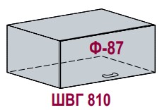Антресоль глубокая ШВГ 810 Кухня Валерия страйп (ВГ 810, Ф-87)