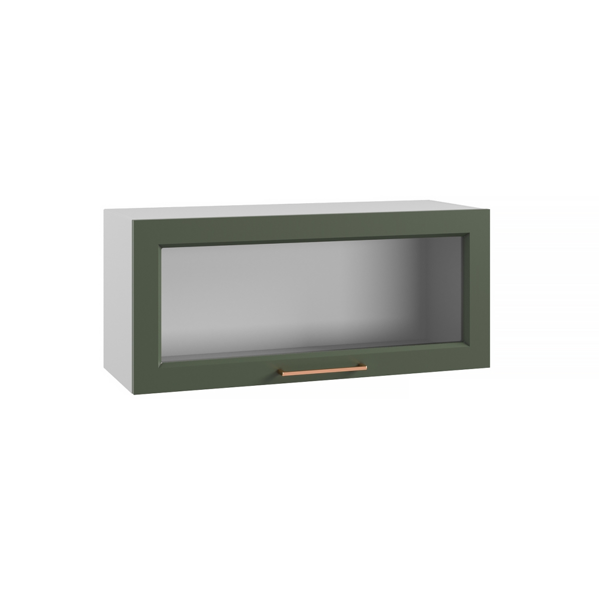 Шкаф верхний горизонтальный стекло Кухня Квадро (ПГС 800)