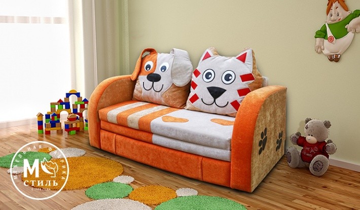 Детский диван Кот и Пес