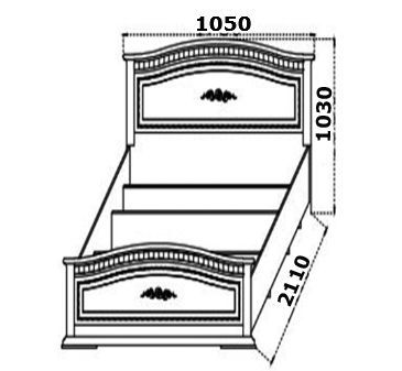Кровать Венера 90 (Кубарь мебель)