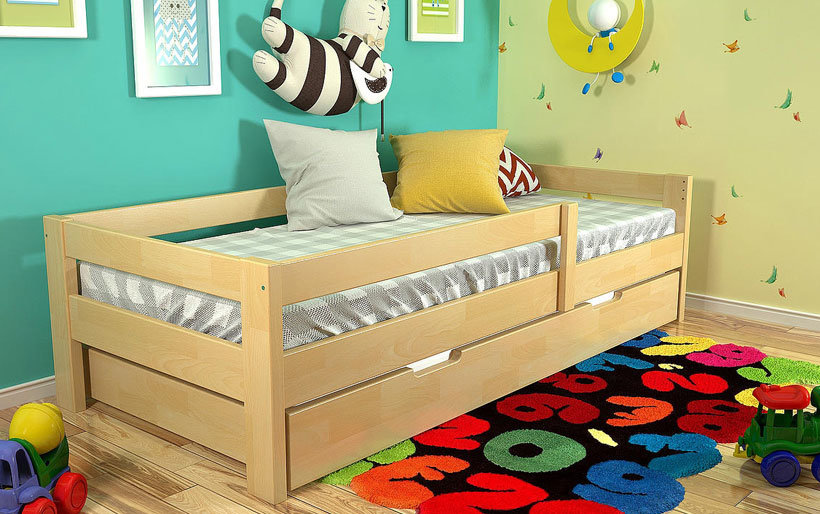 Кровать детская деревянная Немо