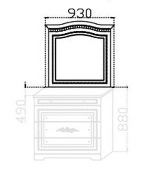 Спальный гарнитур Венера с 4-х дверным шкафом (Кубань мебель) Кремовый