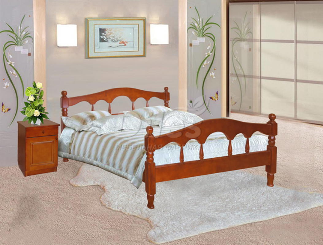 Кровать деревянная Точенка