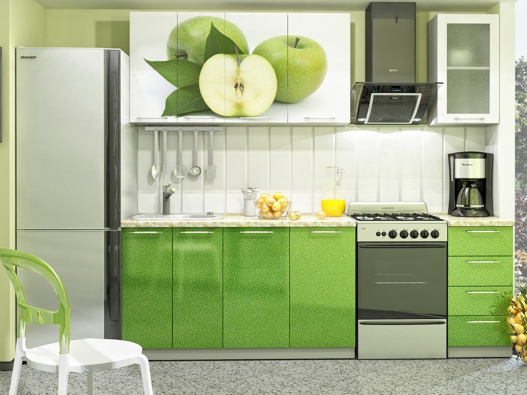 Кухня олива ДСВ зеленый металлик