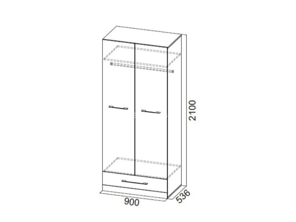 Шкаф двухстворчатый универсальный (520) Ницца (SV мебель)