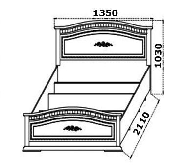 Кровать Венера 120 (Кубань мебель)