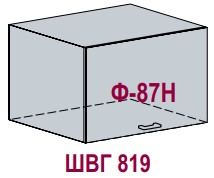 Антресоль глубокая ШВГ 819 Кухня Прага (ВГ 819, Ф-87Н) Белый / Венге премиум