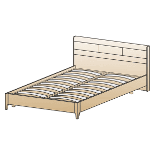 Кровать КР-2861 (1,2х2,0) Спальня Мелисса (Лером)