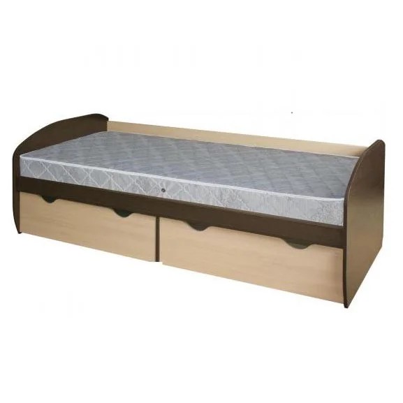 Кровать КД 1.8 с выкатными ящиками МФ Росток мебель Венге / Дуб молочный