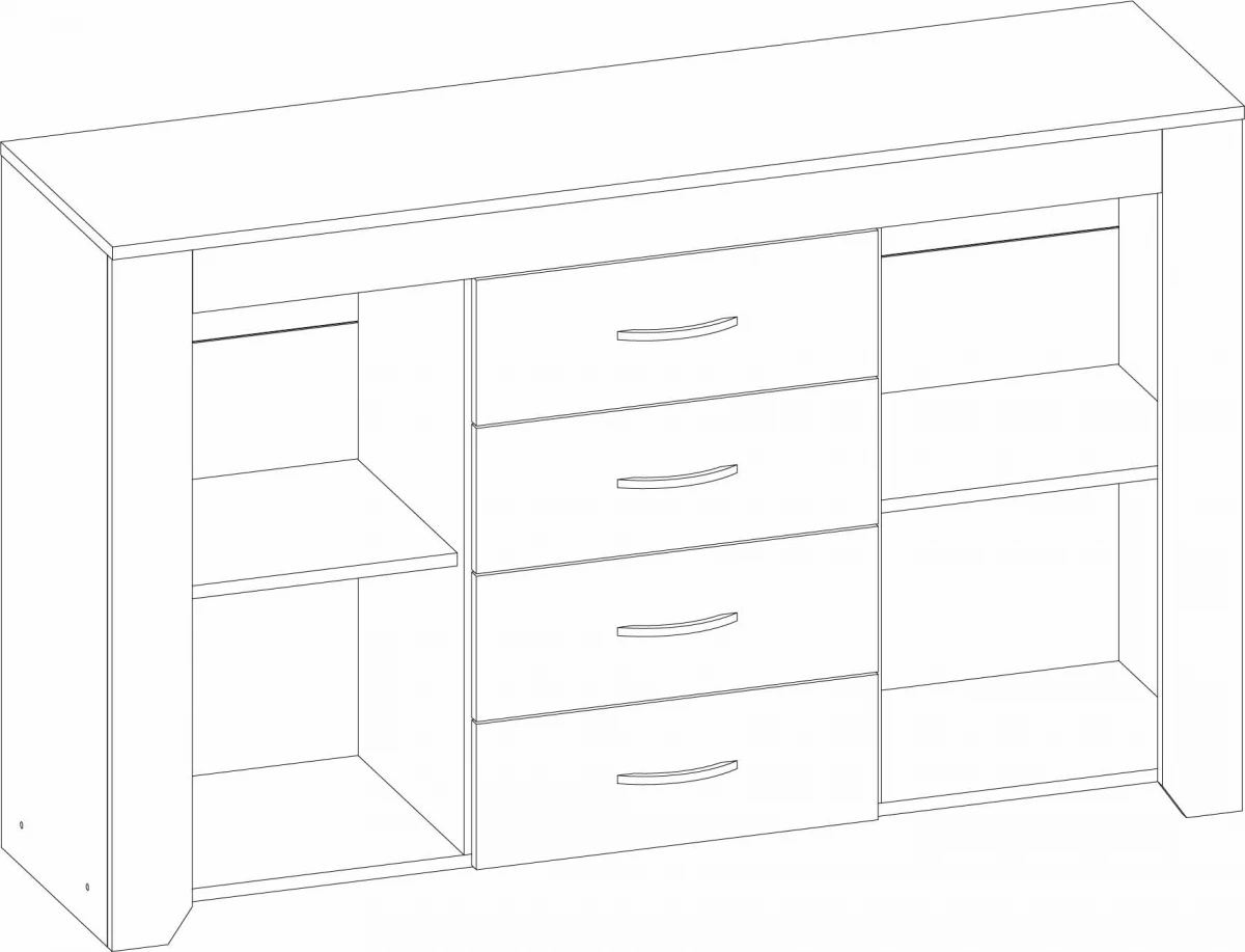 Комод Квадро 2 (МФ Астрид)