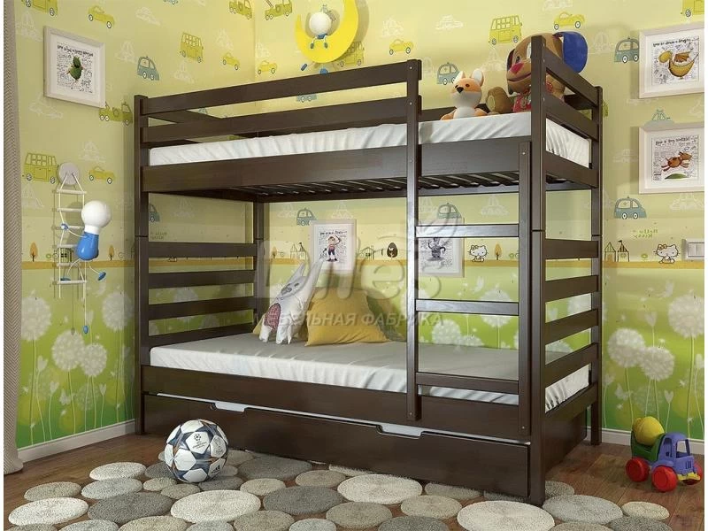 Кровать детская деревянная Двухъярусная Рио